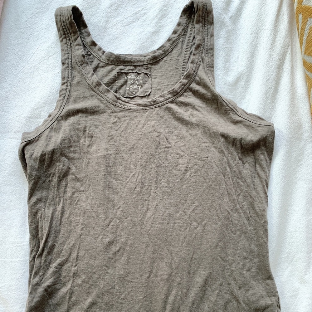 Olive green tank top